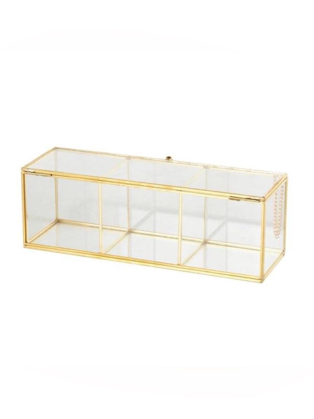 Clear glass organizer